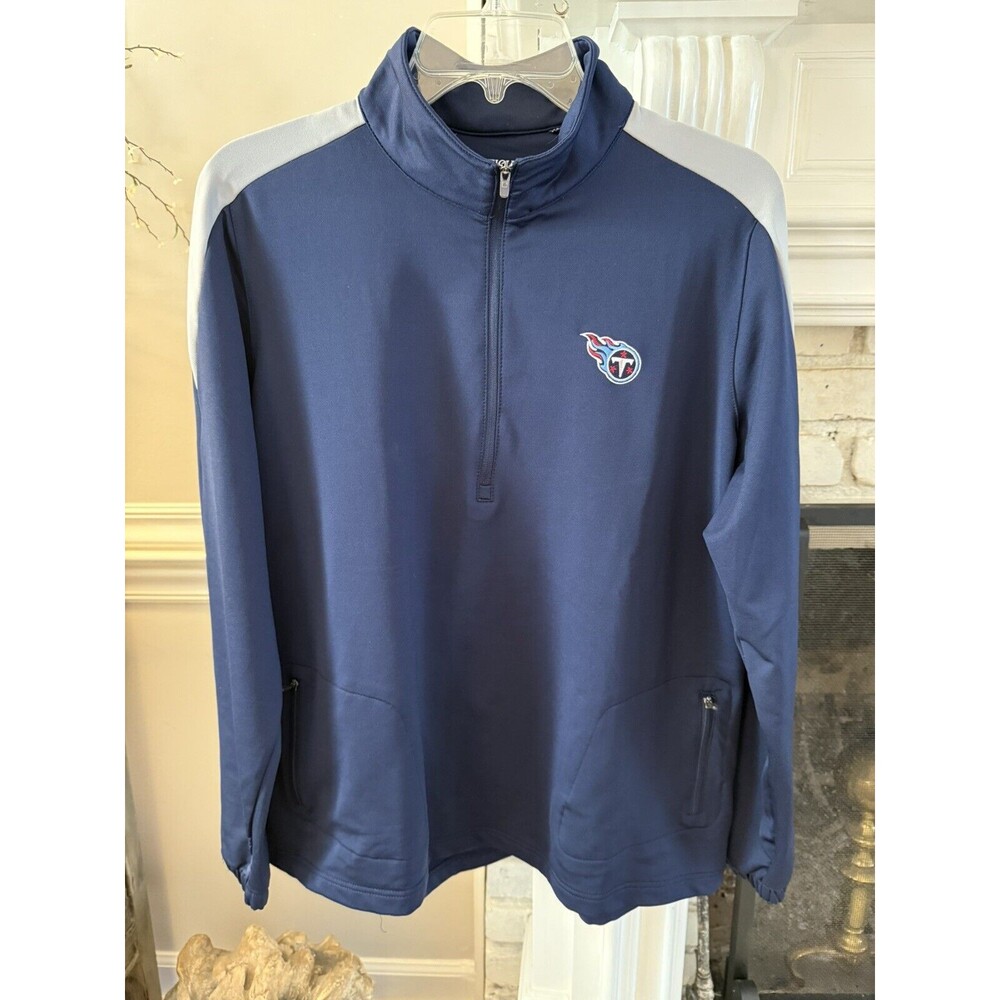 Tennessee Titans Blue Quarter Zip Pullover Women’s Size XL NFL Football EUC